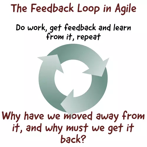The Agile Feedback loops in Agile are a critically important piece of Agile delivery